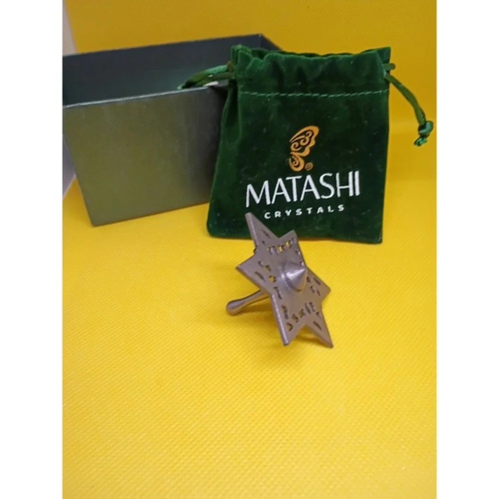Jeweled Decorative Dreidel Enamel over Solid Pewter Base with Swarovski Crystals